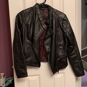 Black leather jacket